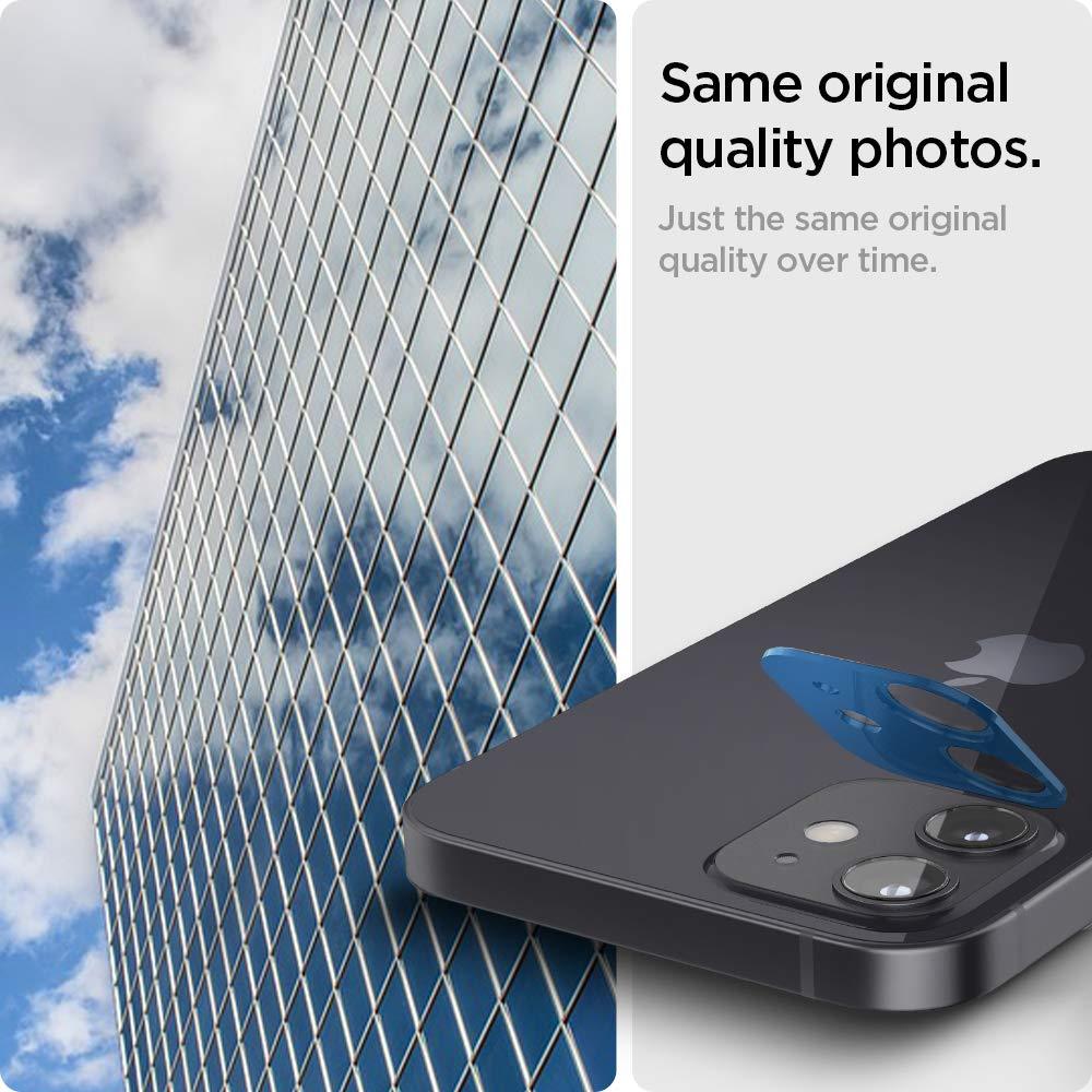 Spigen® (x2Pack) GLAS.tR™ Optik Camera Lens AGL02304 iPhone 12 Premium Tempered Glass – Black