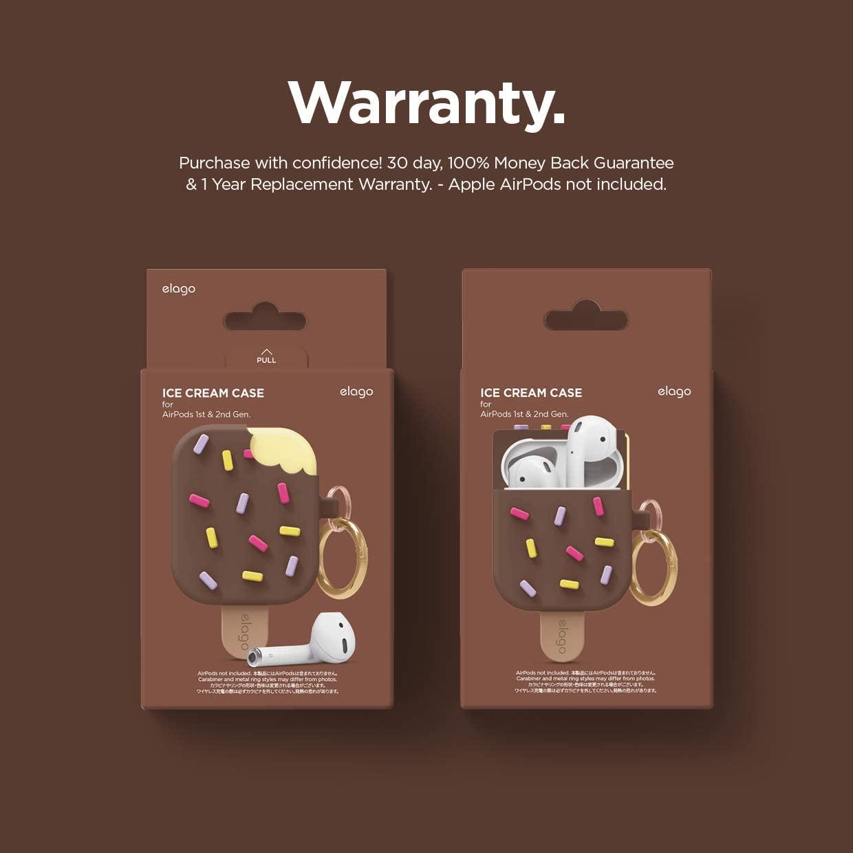 Elago® Ice Cream EAP-ICE-DBR Apple AirPods Case – Chocolate