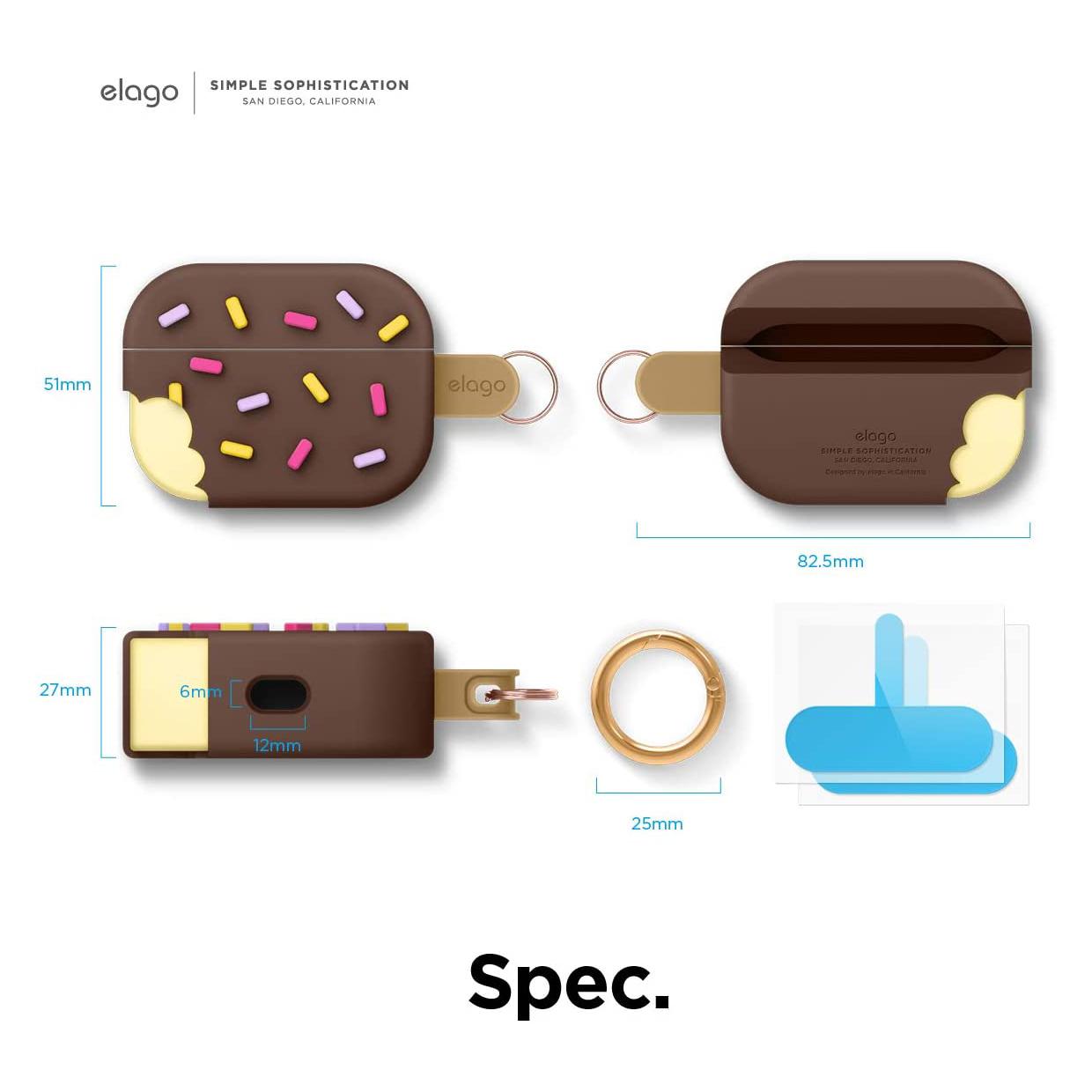 Elago® Ice Cream EAPP-ICE-DBR Apple AirPods Pro Case – Chocolate