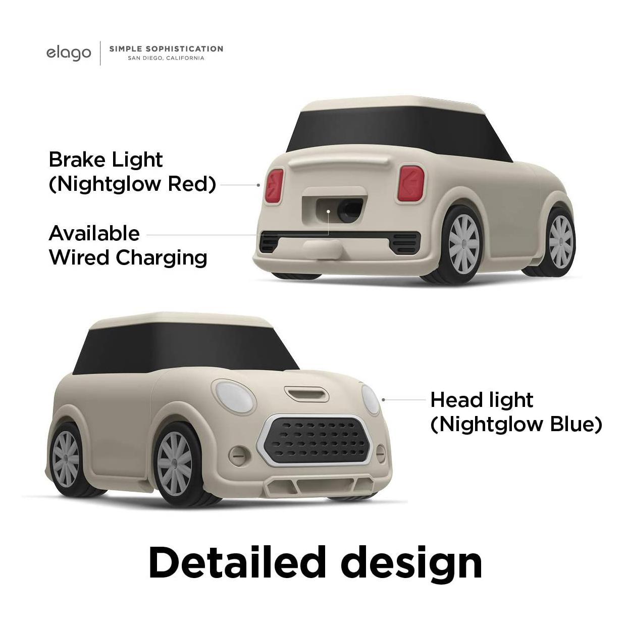 Elago® Mini Car EAP-MINICAR-CWH Apple AirPods Case – Classic White