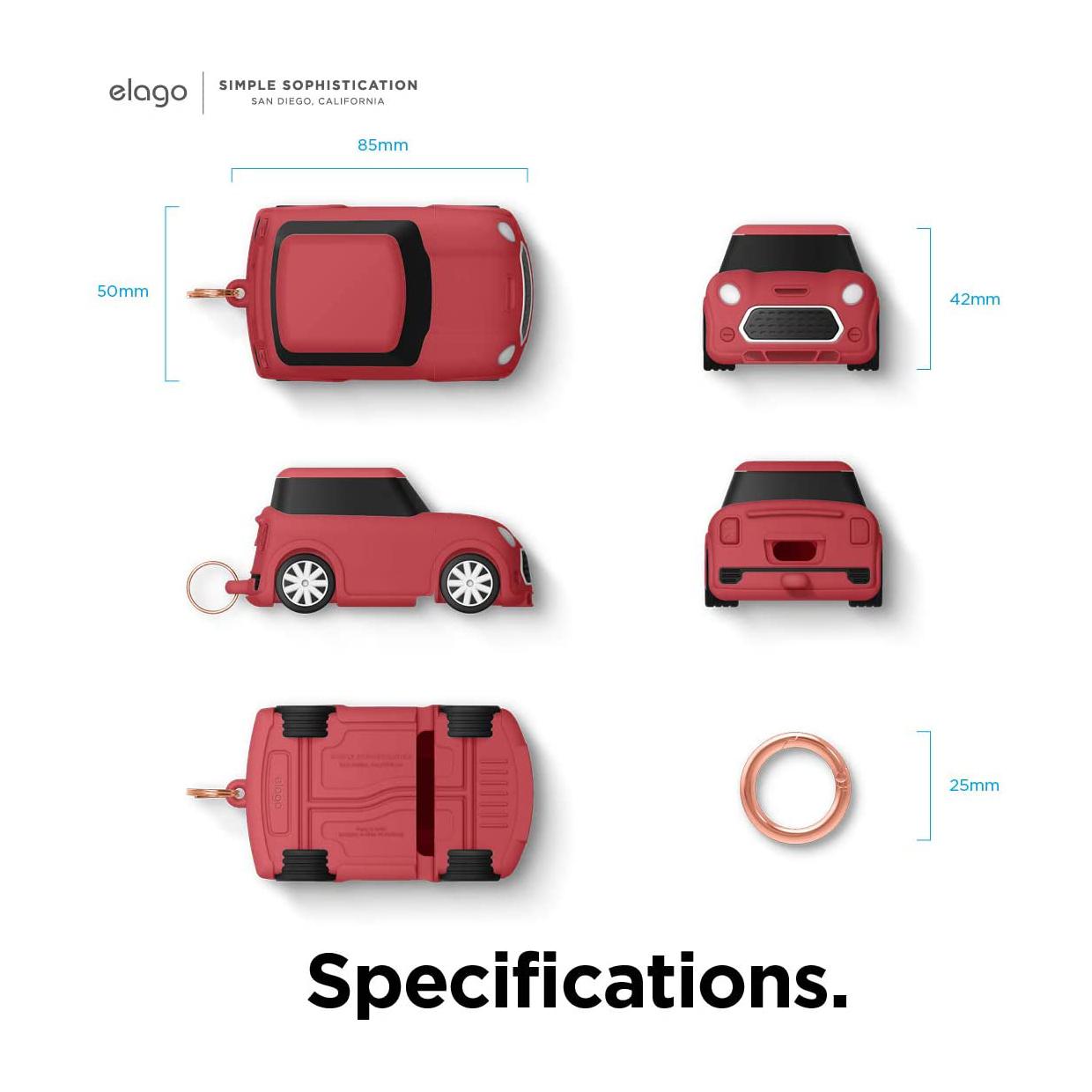Elago® Mini Car EAP-MINICAR-RD Apple AirPods Case – Red