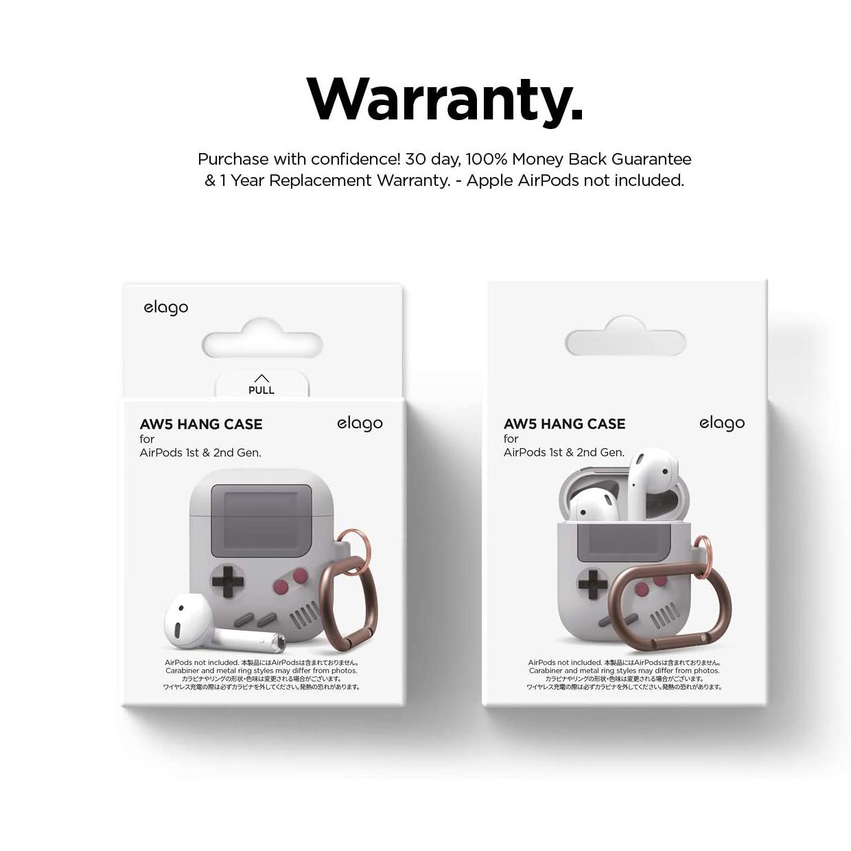Elago® Retro AW5 EAPAW5-LGY Hang Apple AirPods Case – White