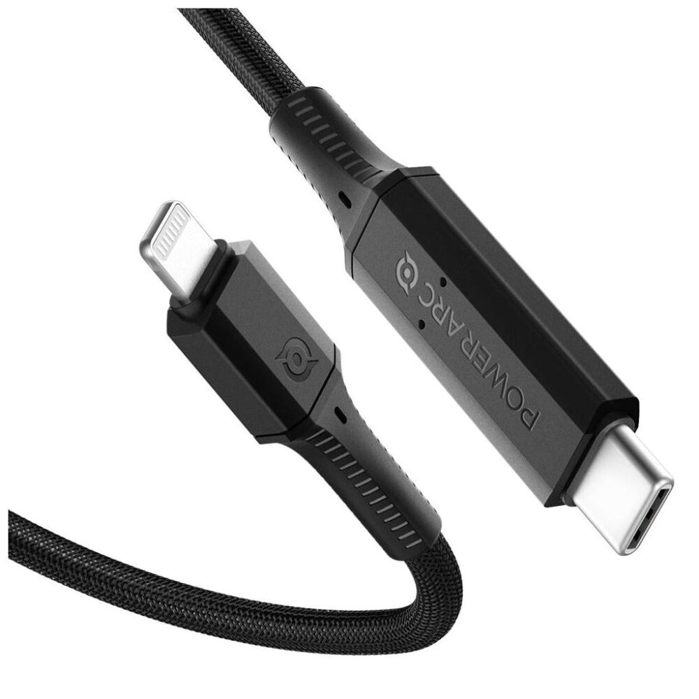 Spigen® ArcWire PB1901 PowerArc 000CA26491 USB-C to Lightning 100W Power Delivery Enabled 1m MFI Cable - Black
