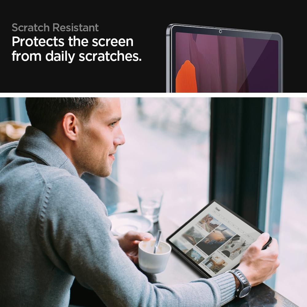 Spigen® GLAS.tR™ EZ FIT™ HD AGL02033 Samsung Galaxy Tab S7+ Plus 12.4-inch Premium Tempered Glass Screen Protector