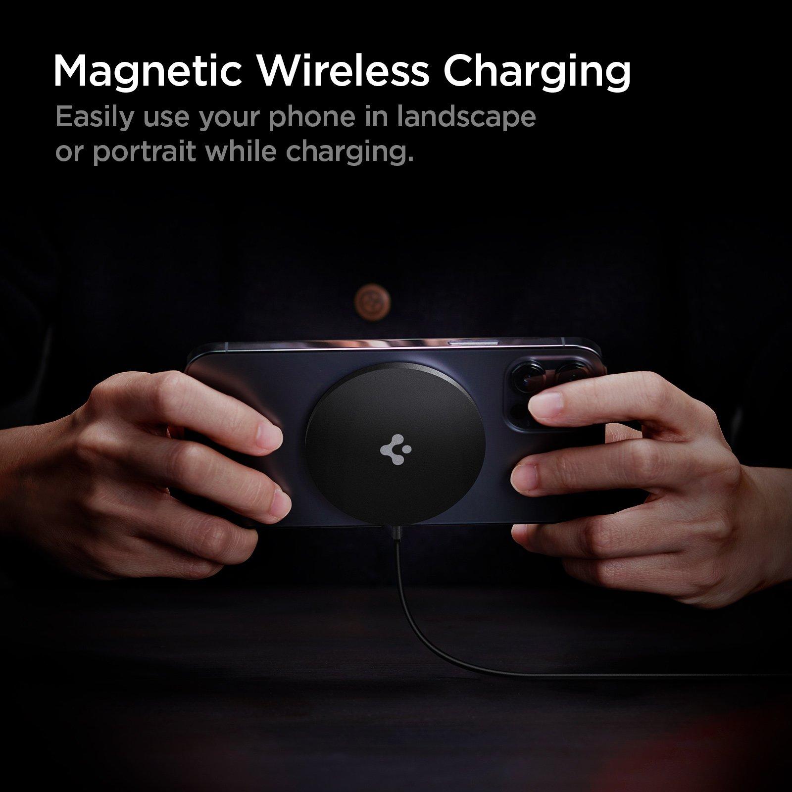 Spigen® PowerArc ArcField™ ACH02190 Magnetic Wireless MagSafe Charger - Black