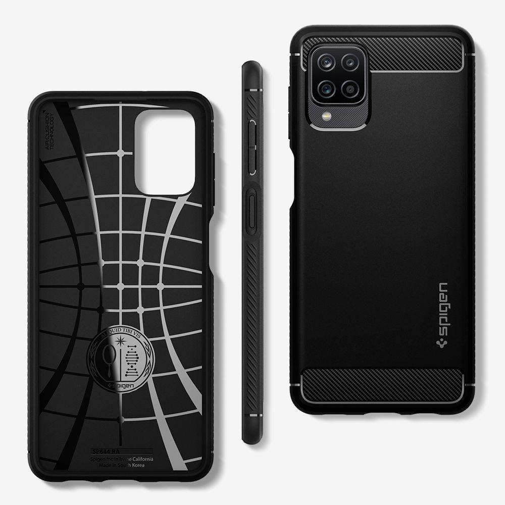 Spigen® Rugged Armor™ ACS02786 Samsung Galaxy A12 Case - Matte Black