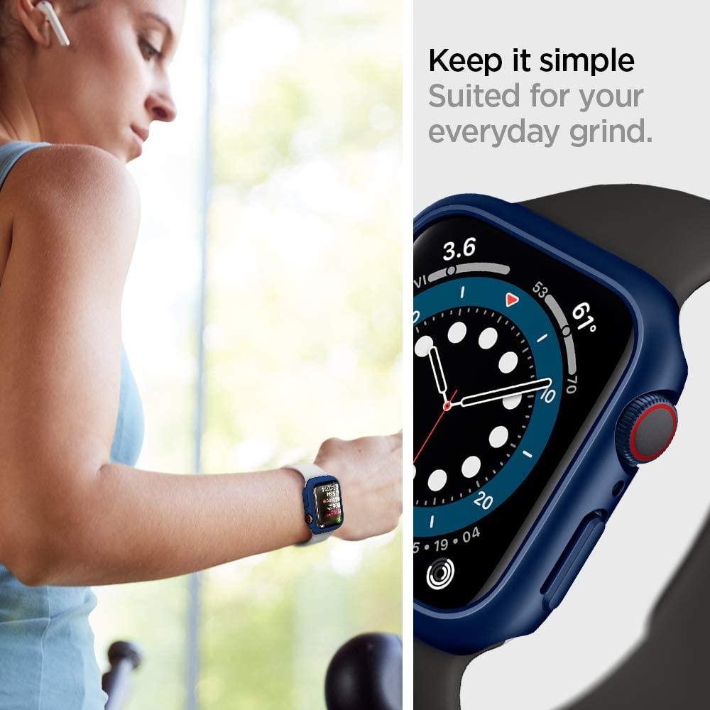 Spigen® Thin Fit™ ACS02223 Apple Watch Series 6 / 5 / 4 / SE (44mm) Case - Metallic Blue