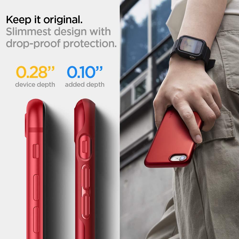 Spigen® Thin Fit™ Pro ACS01340 iPhone SE (2020) / 8 / 7 Case - Red