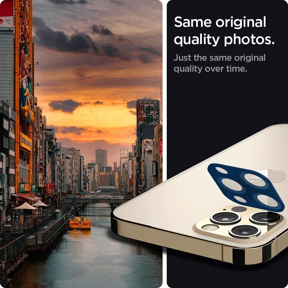 Spigen® (x2Pack) GLAS.tR™ Optik Camera Lens AGL02454 iPhone 12 Pro Max Premium Tempered Glass - Gold