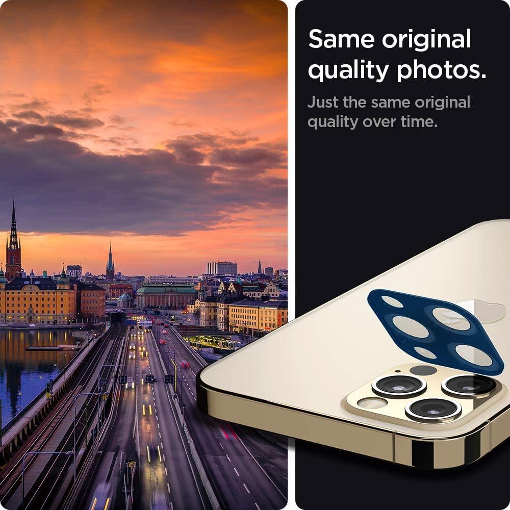 Spigen® (x2Pack) GLAS.tR™ Optik Camera Lens AGL02458 iPhone 12 Pro Premium Tempered Glass – Gold