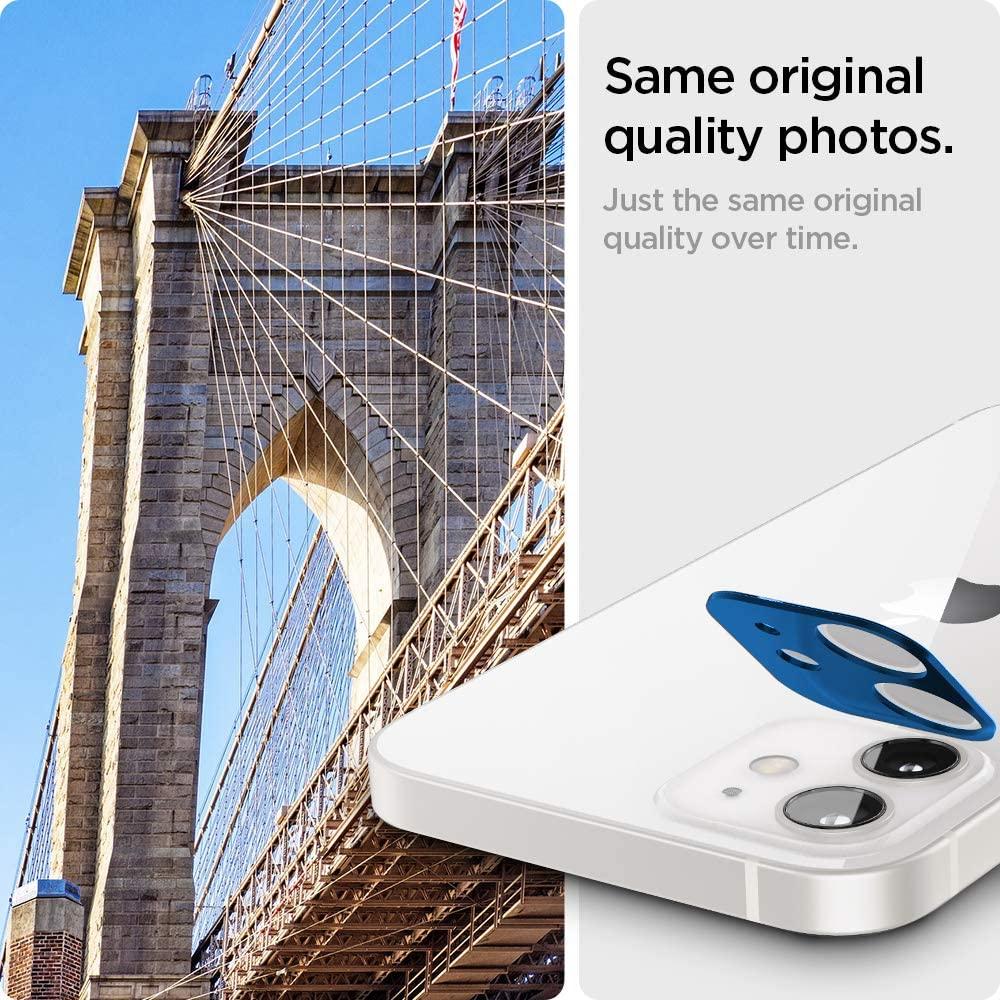 Spigen® (x2Pack) GLAS.tR™ Optik Camera Lens AGL02461 iPhone 12 Mini Premium Tempered Glass - White