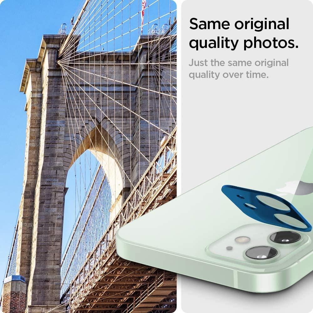 Spigen® (x2Pack) GLAS.tR™ Optik Camera Lens AGL02463 iPhone 12 Mini Premium Tempered Glass - Green