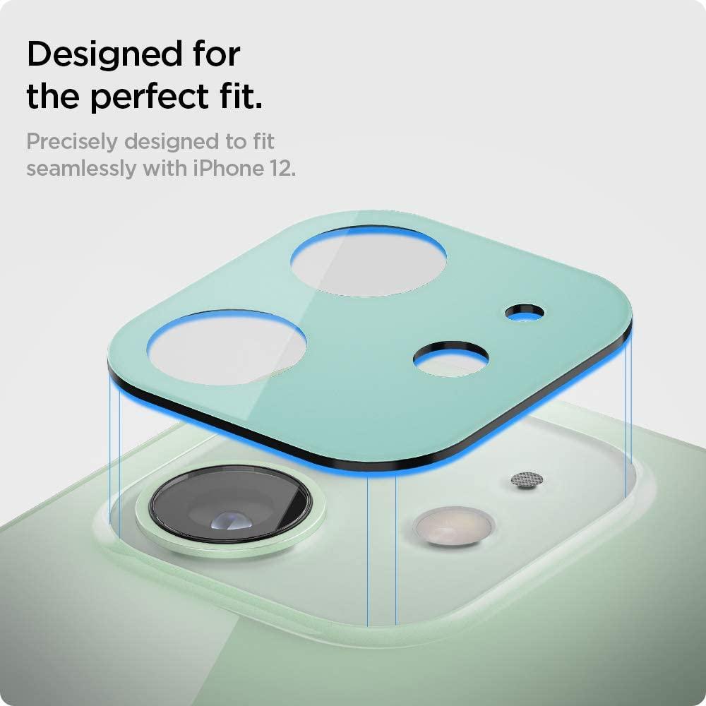 Spigen® (x2Pack) GLAS.tR™ Optik Camera Lens AGL02471 iPhone 12 Premium Tempered Glass – Green