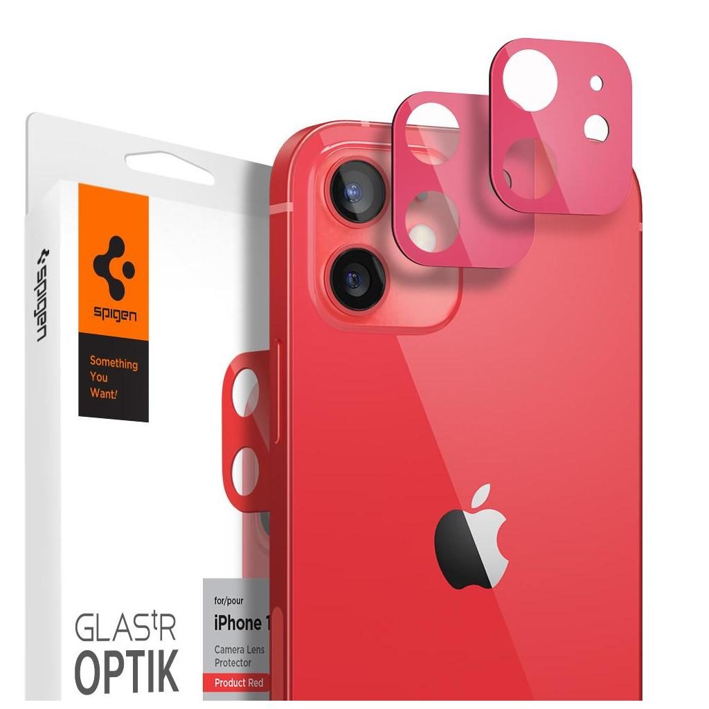 Spigen® (x2Pack) GLAS.tR™ Optik Camera Lens AGL02472 iPhone 12 Premium Tempered Glass – Red