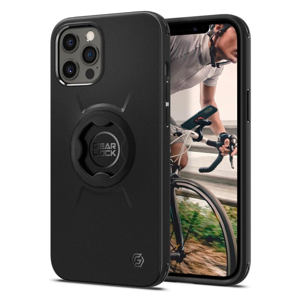 Spigen® Gearlock™ ACS01588 iPhone 12 / iPhone 12 Pro Bike Mount Case - Black