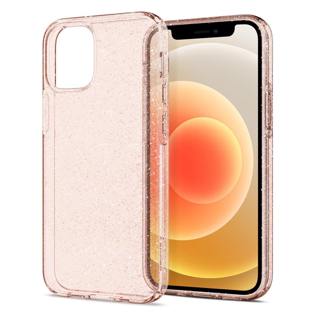 Spigen® Liquid Crystal™ Glitter ACS01742 iPhone 12 Mini Case - Rose Quartz