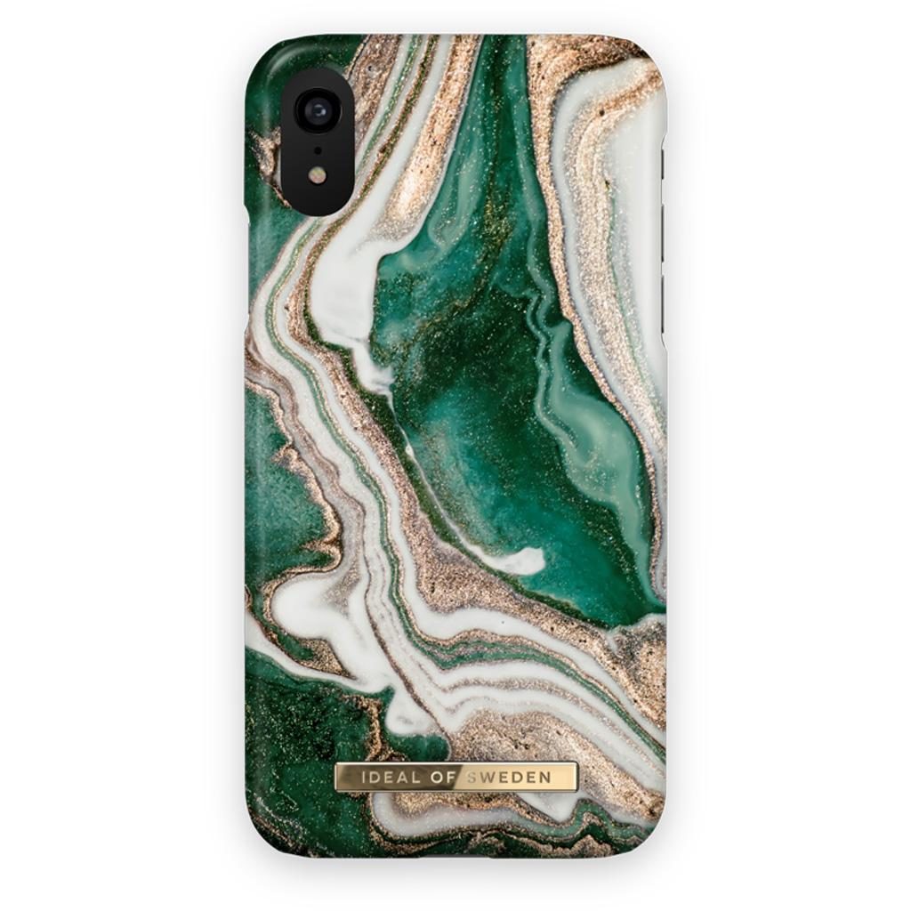 iDeal Of Sweden IDFCAW18-I1861-98 iPhone XR Case – Golden Jade Marble
