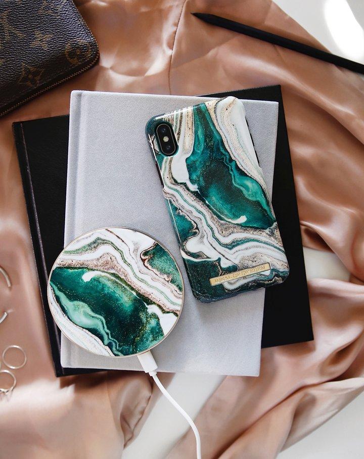 iDeal Of Sweden IDFCAW18-I8-98 iPhone XS / X Case - Golden Jade Marble