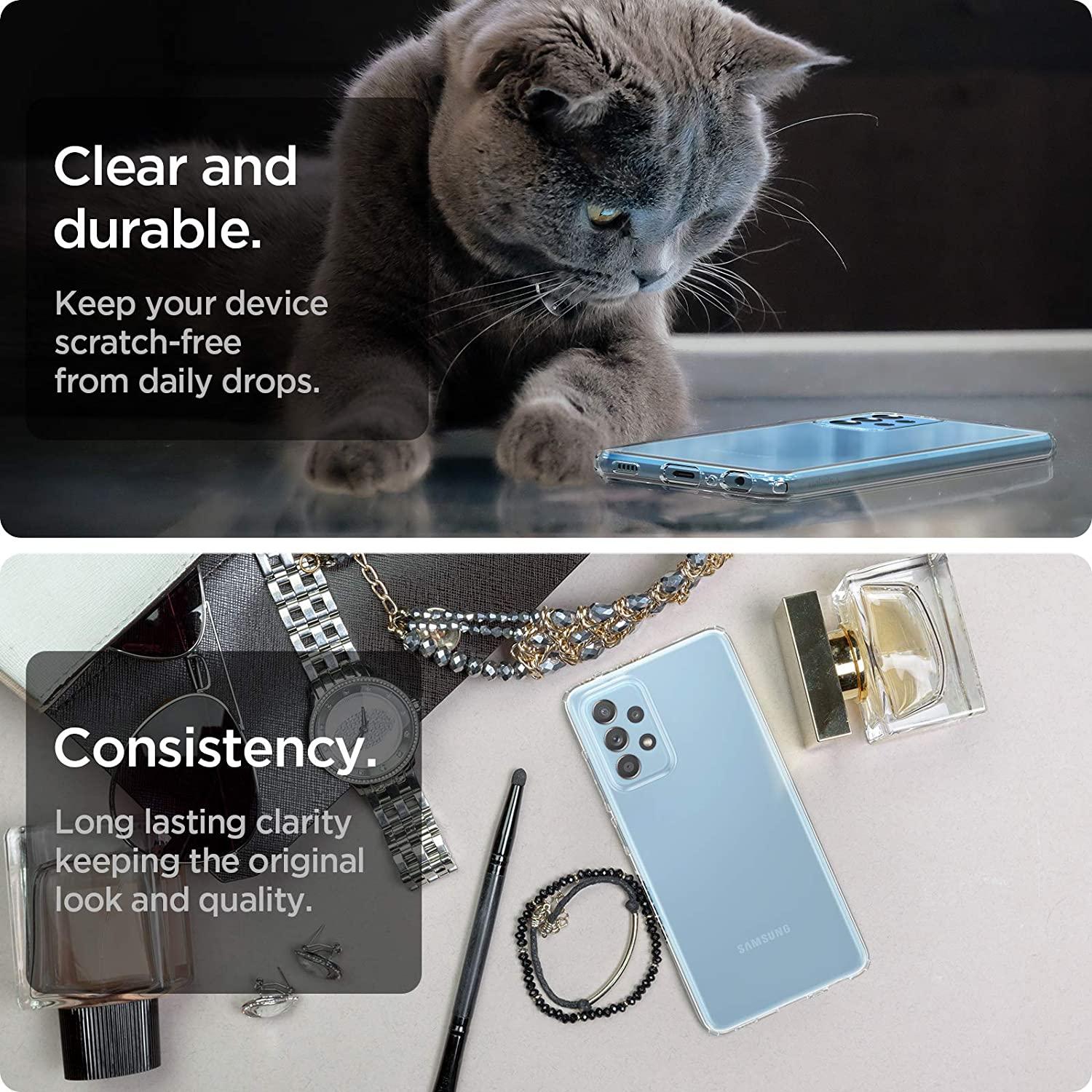 Spigen® Liquid Crystal™ ACS02316 Samsung Galaxy A52 Case - Crystal Clear