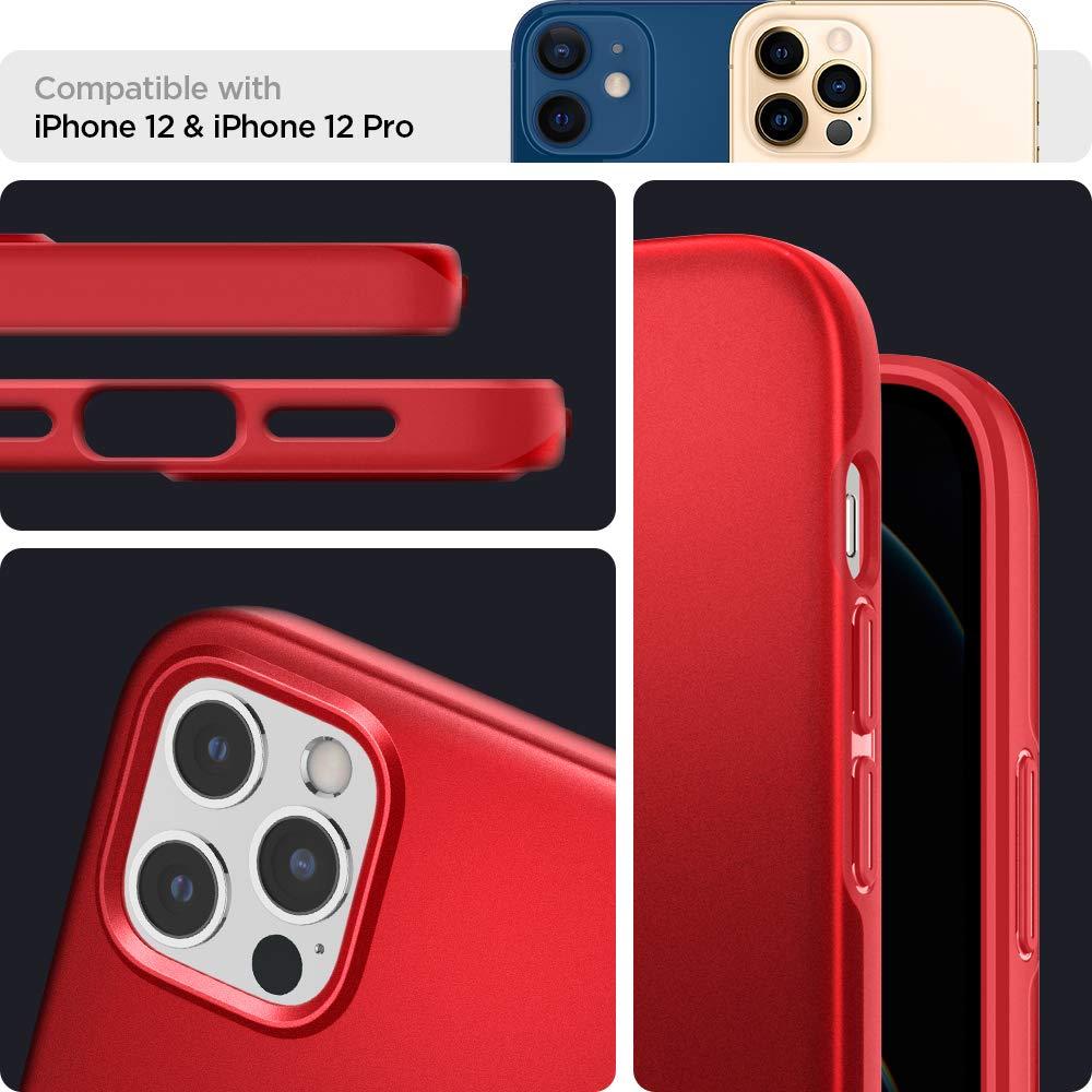 Spigen® Thin Fit™ ACS02252 iPhone 12 / iPhone 12 Pro Case - Red