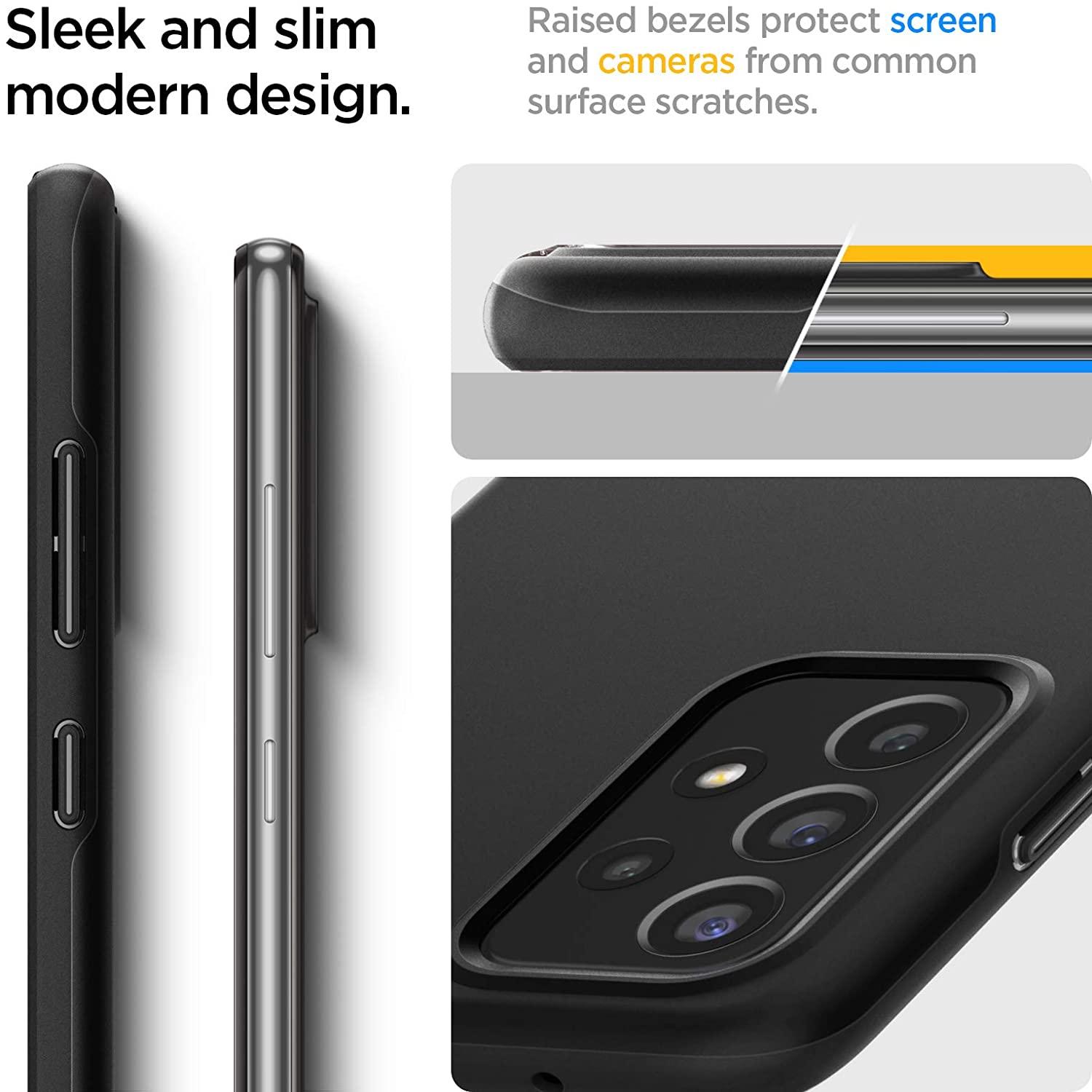 Spigen® Thin Fit™ ACS02323 Samsung Galaxy A72 Case - Black