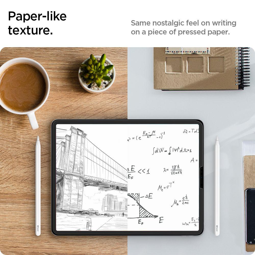 Spigen® (x2Pack) PaperTouch AFL02196 iPad Pro 12-inch (2020/2018) Sketching / Drawing / Writing Premium Paper Simulation