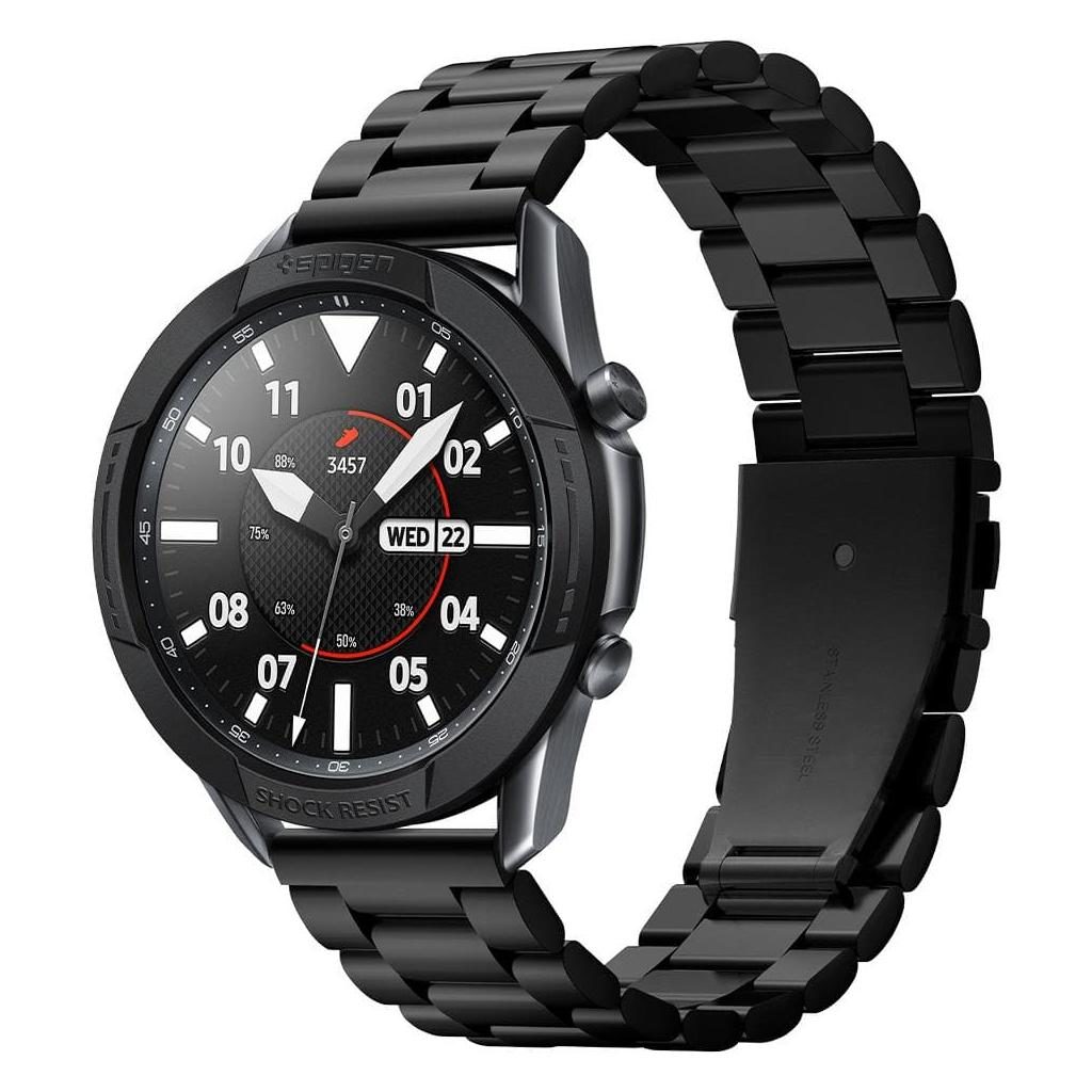 Spigen® Chrono Shield AMP02238 Galaxy Watch 3 (45mm) Aluminum Metal Ring - Black