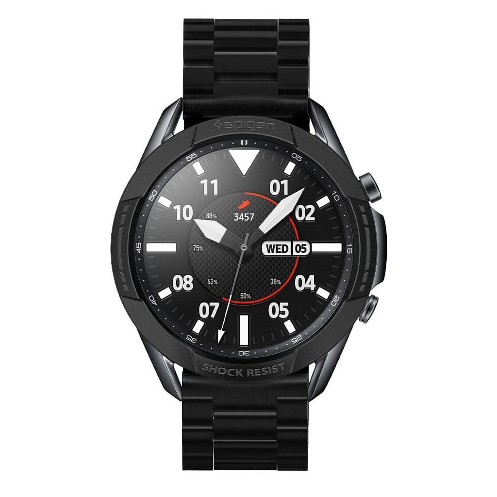 Spigen® Chrono Shield AMP02238 Galaxy Watch 3 (45mm) Aluminum Metal Ring - Black