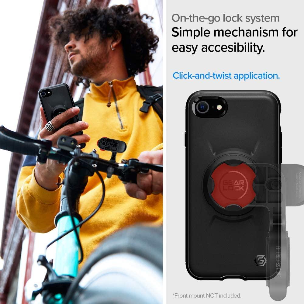 Spigen® Gearlock ACS01590 iPhone SE (2020) / 8 / 7 Bike Mount Case - Black