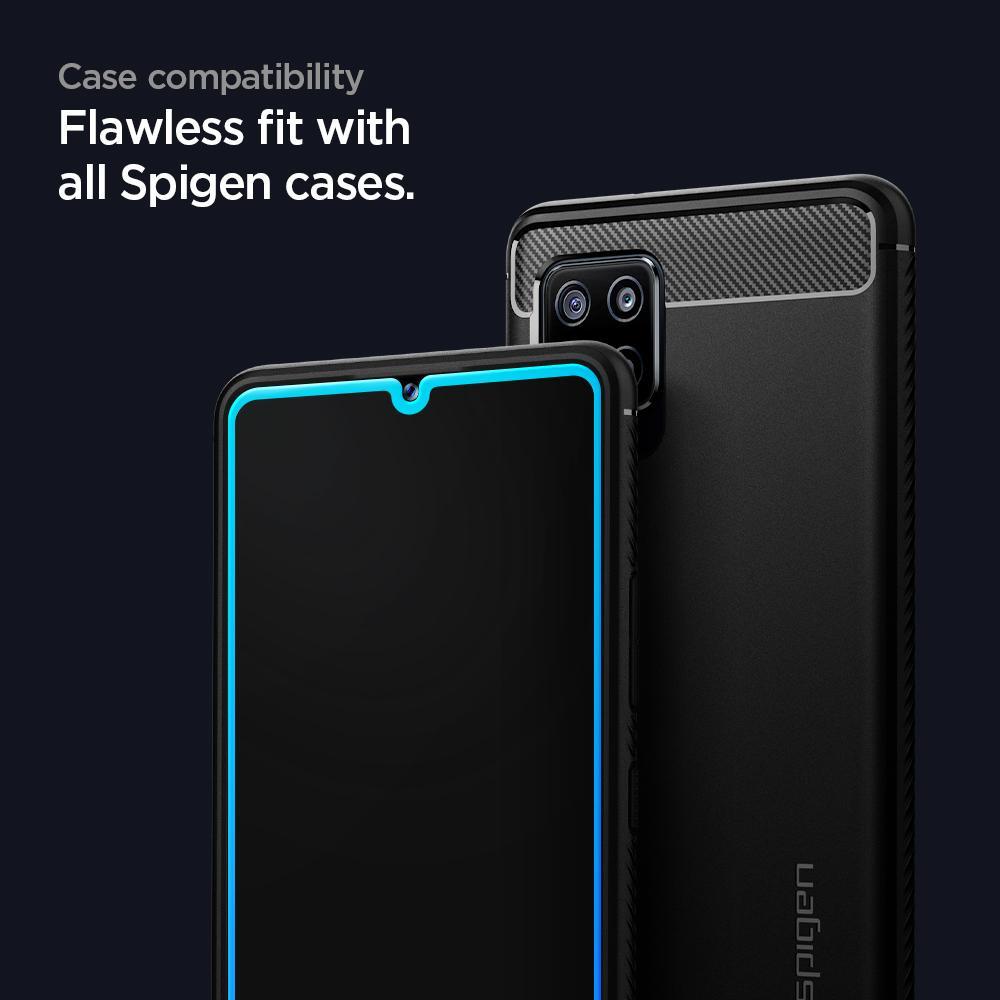 Spigen® GLAS.tR™ Full Cover HD AGL02305 Samsung Galaxy A42 Premium Tempered Glass Screen Protector