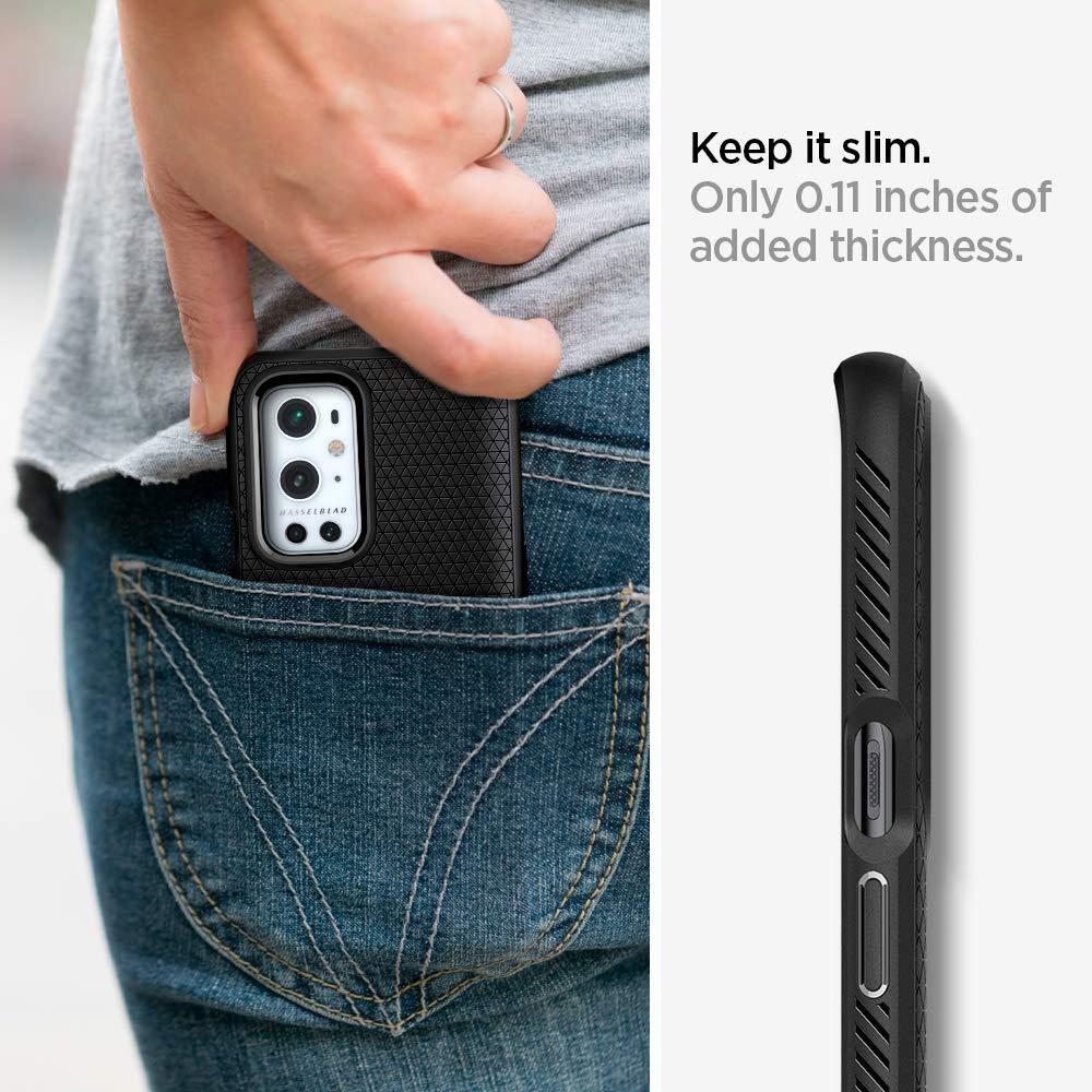 Spigen® Liquid Air™ ACS02681 OnePlus 9 Pro Case - Matte Black