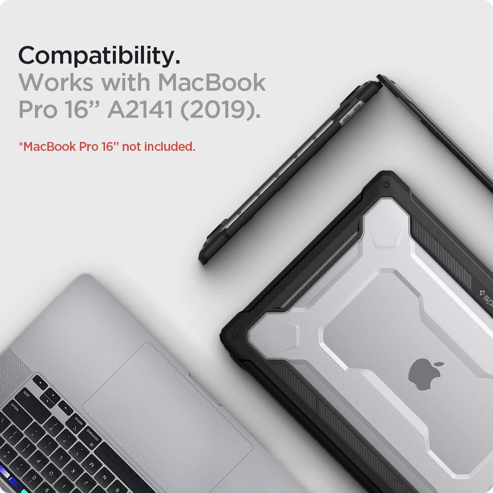 Spigen® Rugged Armor™ 072CS26269 MacBook Pro 16 Case - Matte Black