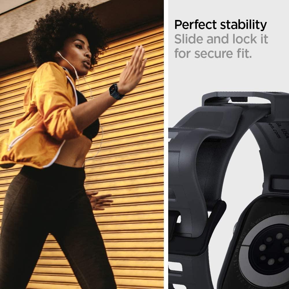 Spigen® Rugged Armor™ Pro ACS00819 Apple Watch Series 6 / 5 / 4 / SE (44mm) Case - Charcoal Gray