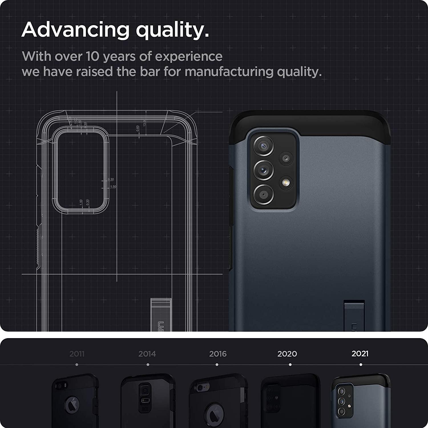 Spigen® Tough Armor™ ACS02320 Samsung Galaxy A52 Case - Metal Slate