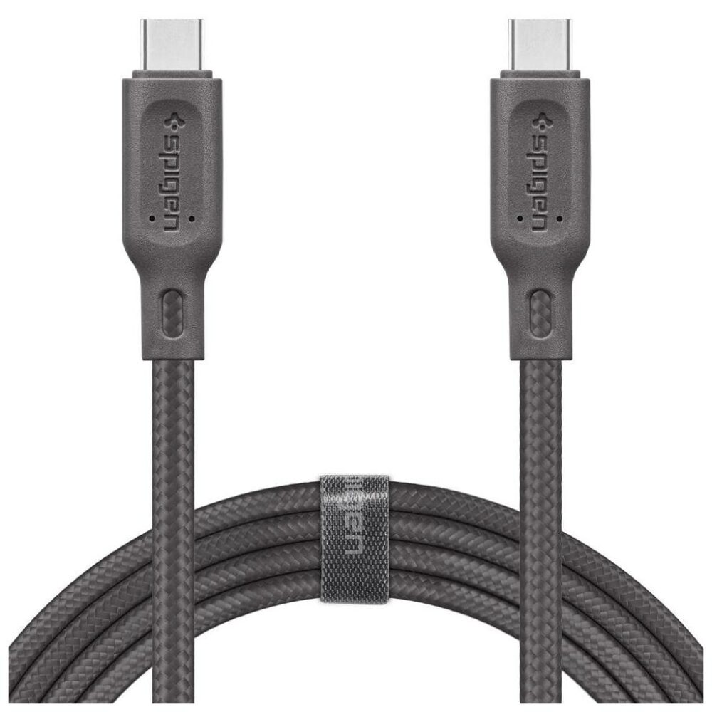 Spigen® C11C1 Durasync™ 000CA25704 USB-C to USB-C 2.0 PD 60W / QC3.0 1.5m Cotten Braided Cable - Gunmetal
