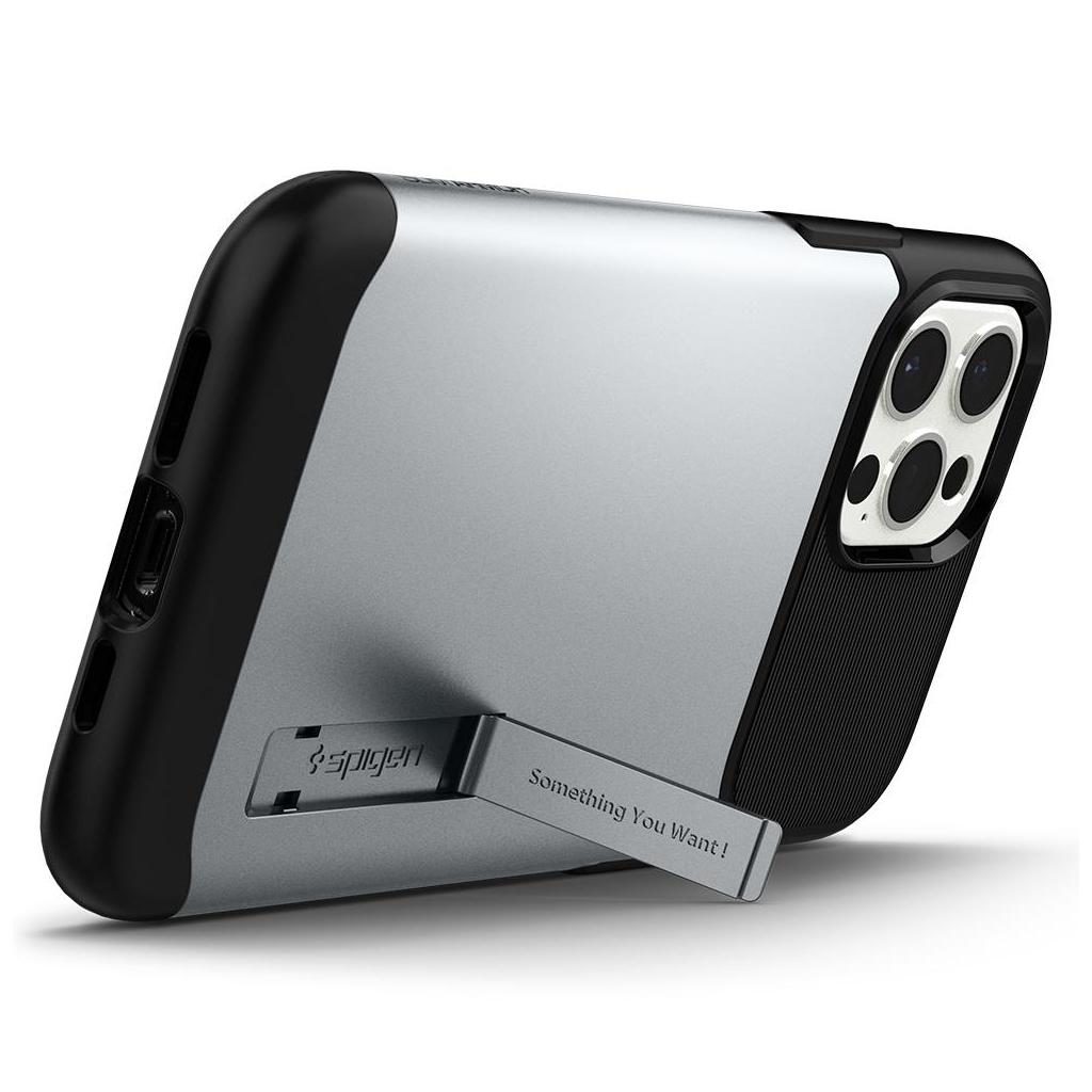 Spigen® Slim Armor™ ACS01482 iPhone 12 Pro Max Case - Satin Silver