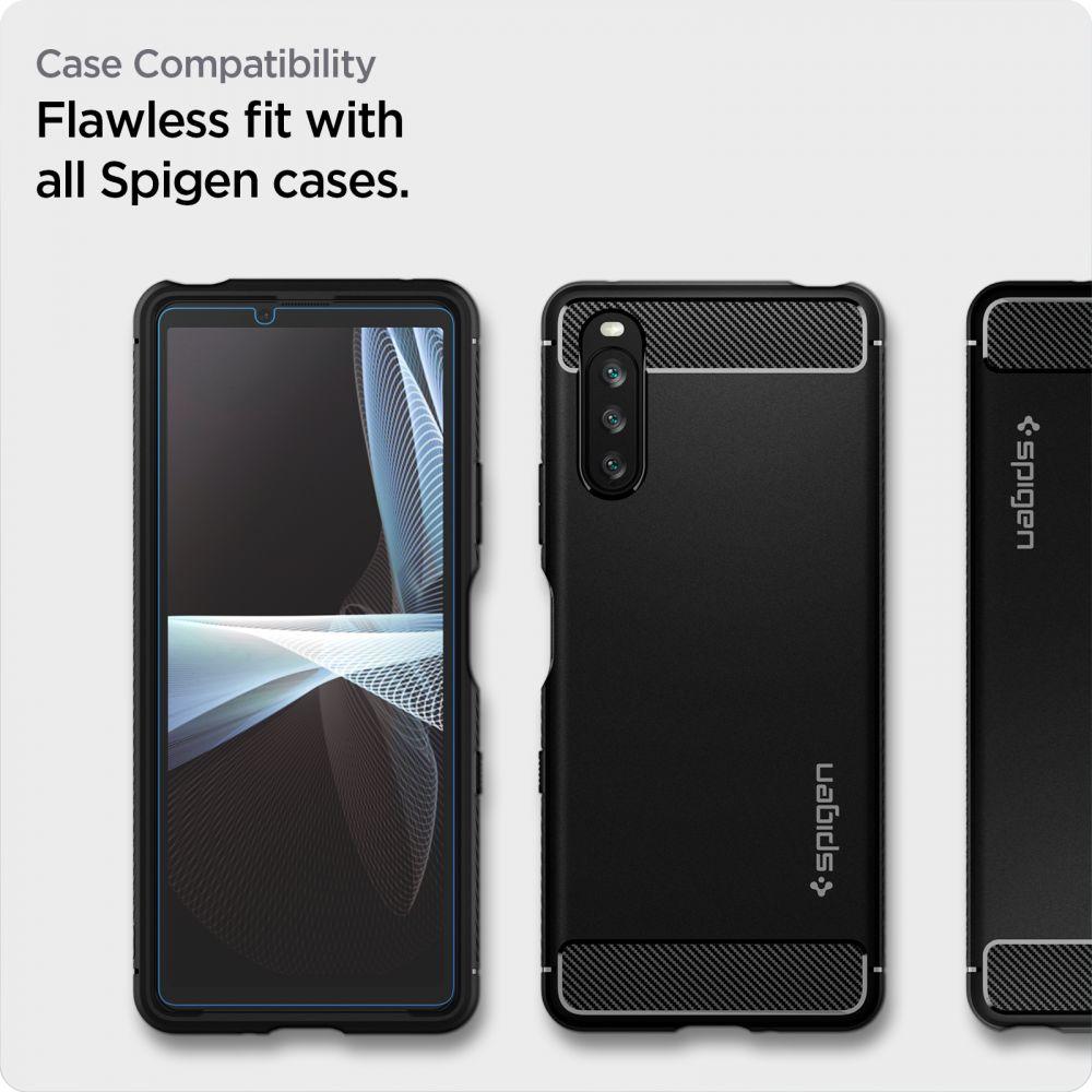 Spigen® (x2.Pack) GLAS.tR™ ALIGNmaster™ AGL02894 Sony Xperia 10 III Premium Tempered Glass Screen Protector