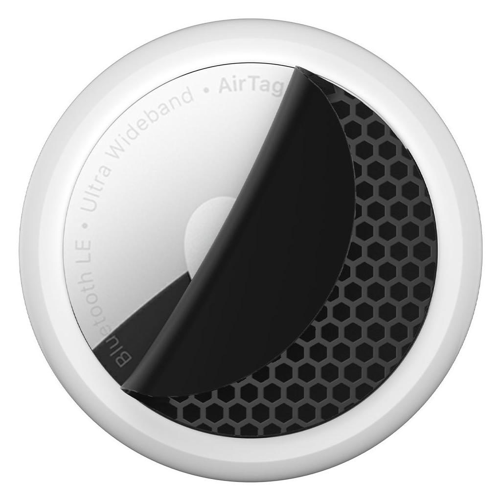 Spigen® (x4Pack) AirSkin Shield AFL03161 Apple AirTag Protective Film Hydrogel Foil – Carbon Black