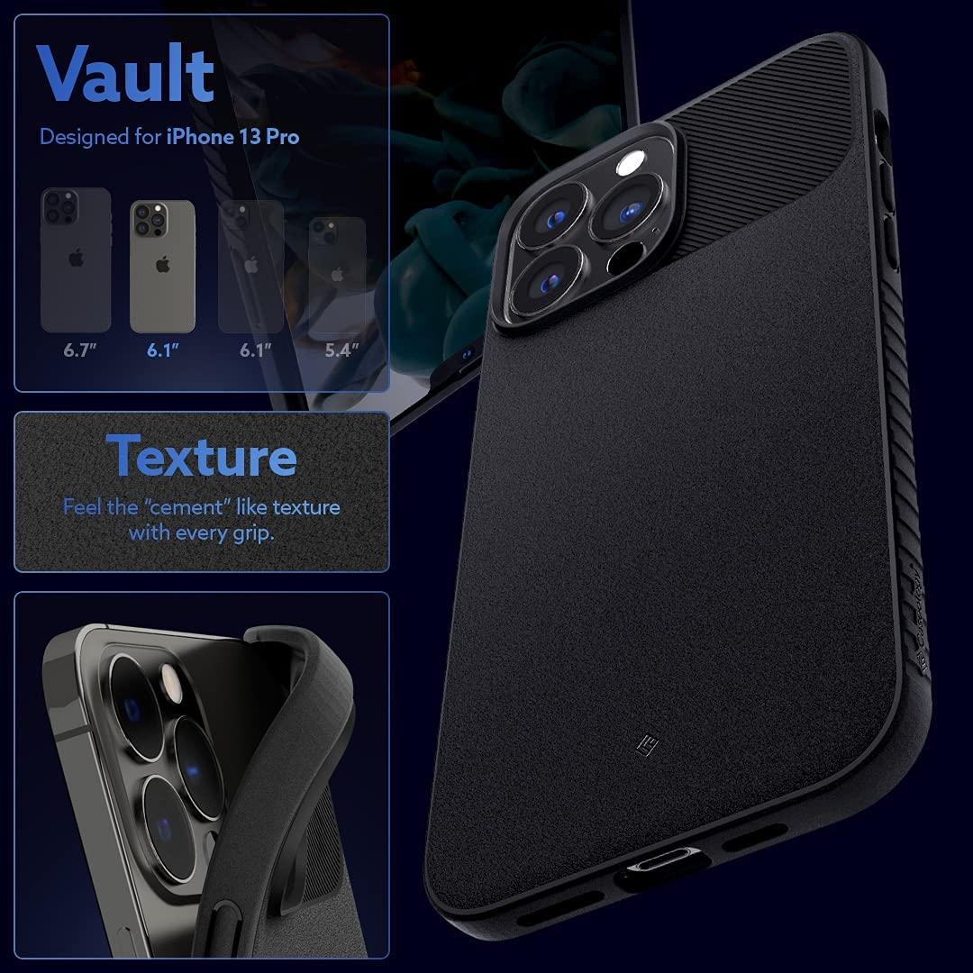 Caseology by Spigen® Vault Series ACS03500 iPhone 13 Pro Case – Matte Black
