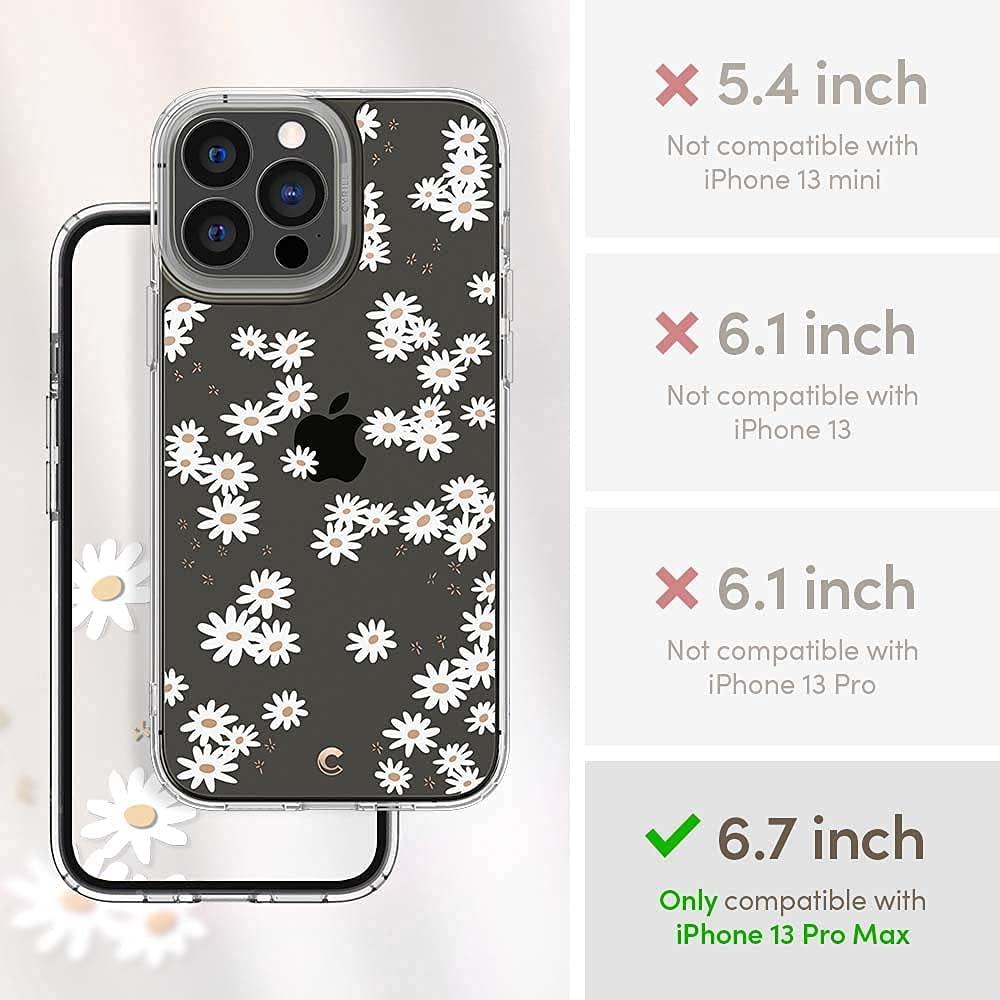 Spigen® Cyrill Cecile Collection ACS03170 iPhone 13 Pro Max Case – White Daisy