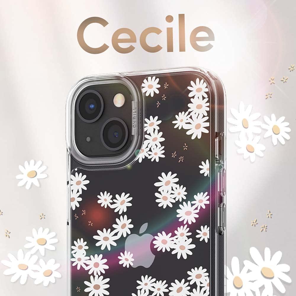 Spigen® Cyrill Cecile Collection ACS03616 iPhone 13 Case – White Daisy