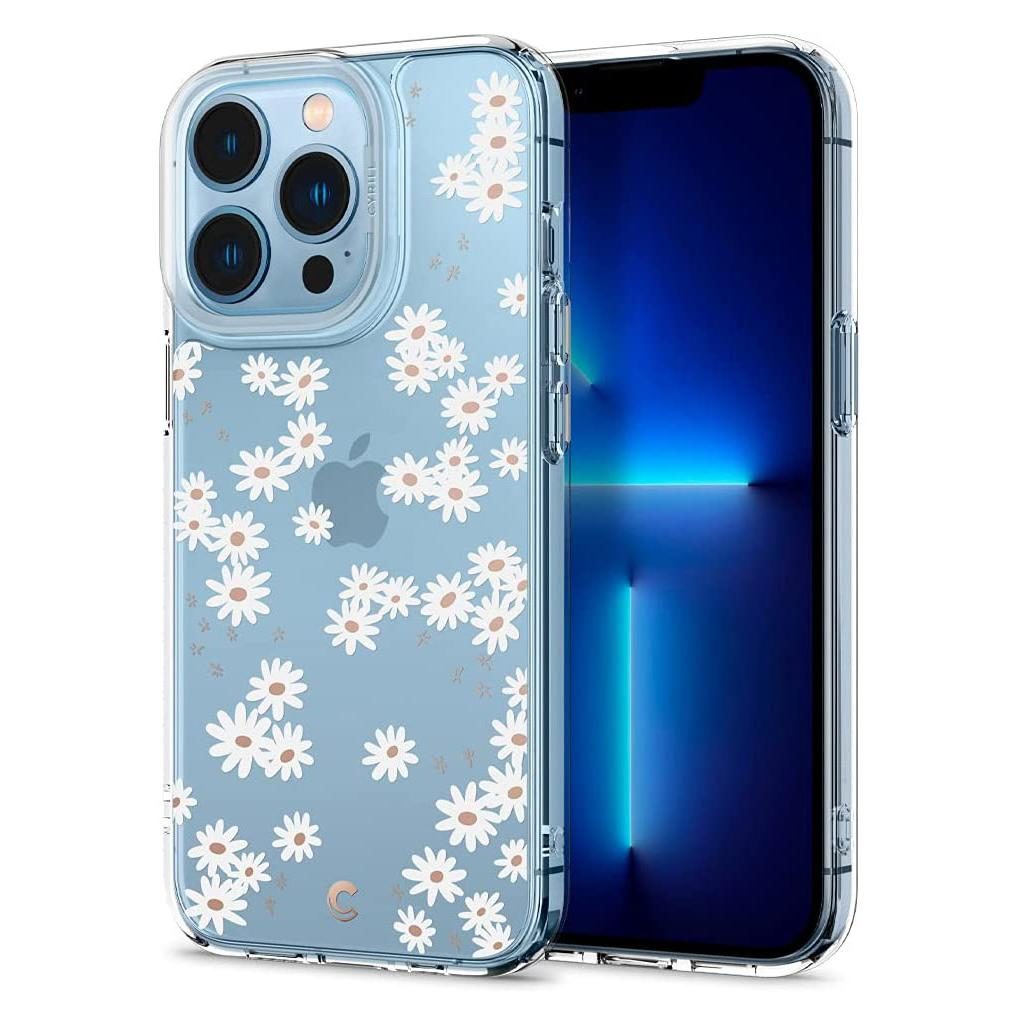 Spigen® Cyrill Cecile Collection ACS03617 iPhone 13 Pro Case – White Daisy