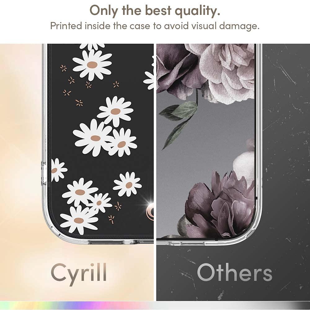 Spigen® Cyrill Cecile Collection ACS03618 iPhone 13 Mini Case – White Daisy