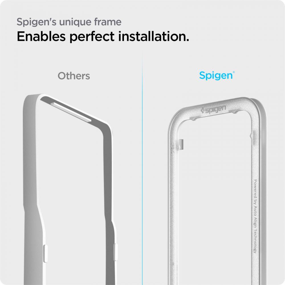 Spigen® GLAS.tR™ ALIGNmaster™ Full Cover HD AGL03727 iPhone 13 Mini Premium Tempered Glass Screen Protector