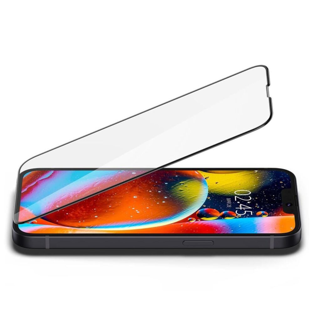 Spigen® GLAS.tR™ Full Cover HD AGL03392 iPhone 16e | 14 | 13 | 13 Pro Premium Tempered Glass Screen Protector