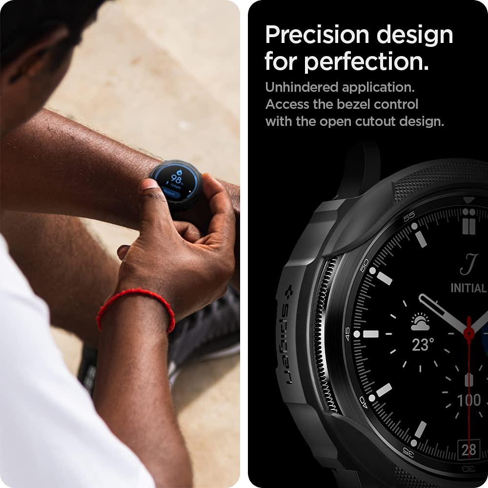 Spigen® Liquid Air™ ACS03141 Samsung Galaxy Watch 4 Classic (42mm) Case - Matte Black