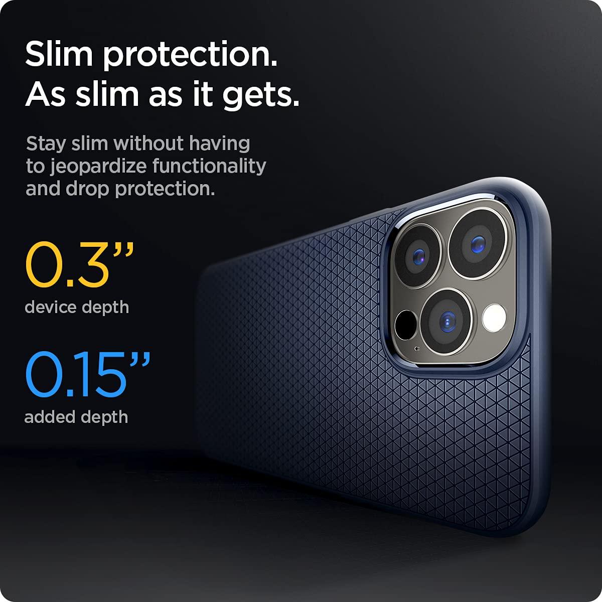 Spigen® Liquid Air™ ACS03202 iPhone 13 Pro Max Case - Navy Blue
