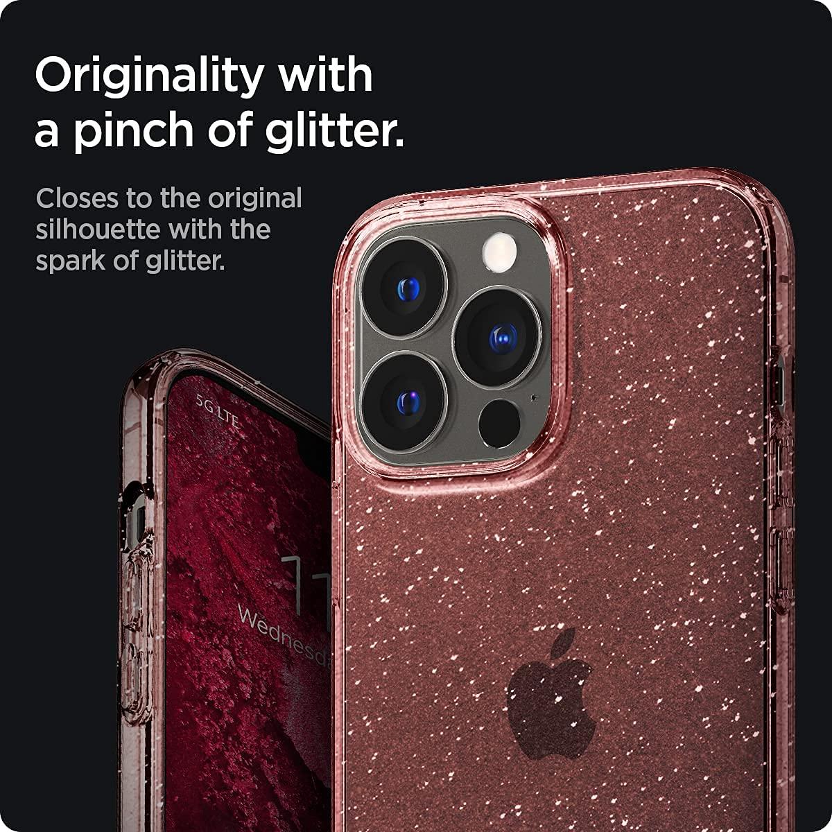 Spigen® Liquid Crystal™ Glitter ACS03199 iPhone 13 Pro Max Case - Rose Quartz