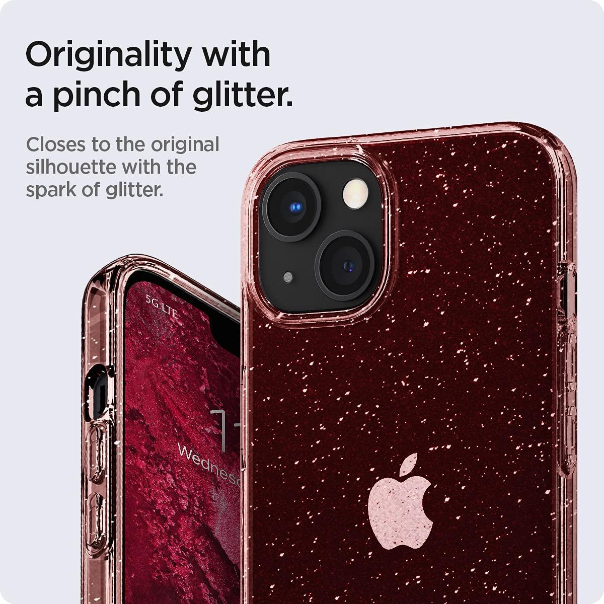 Spigen® Liquid Crystal™ Glitter ACS03313 iPhone 13 Mini Case - Rose Quartz