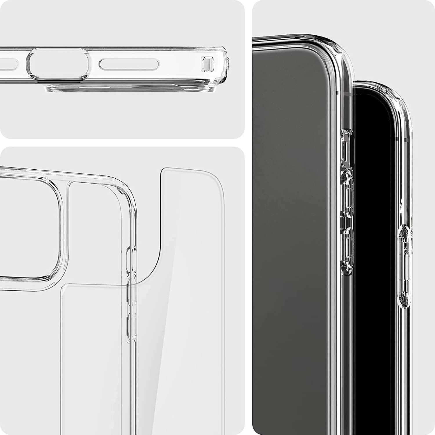 Spigen® Quartz Hybrid™ ACS03271 iPhone 13 Pro Case - Crystal Clear